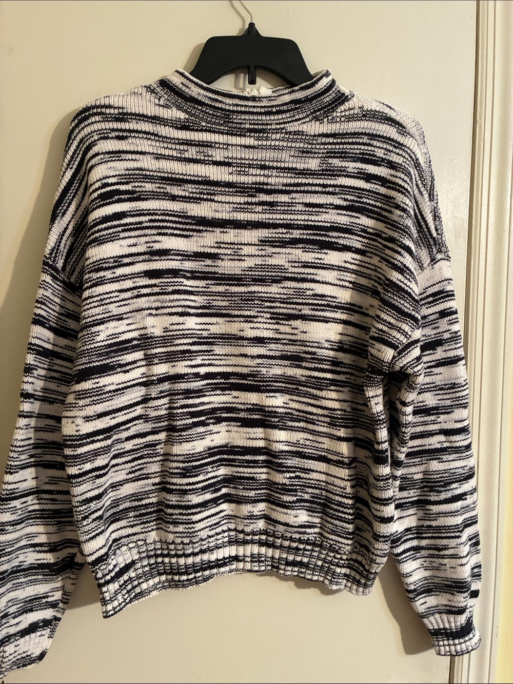 Nine West - Ebony-Ivory Mock Neck Sweater